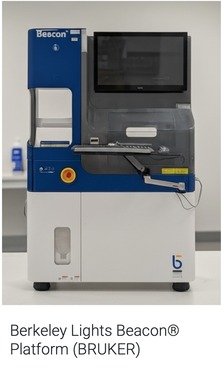 Berkeley Lights Beacon optofluidic platform instrument at ChemPartner Boston for single-cell monoclonal antibody discovery