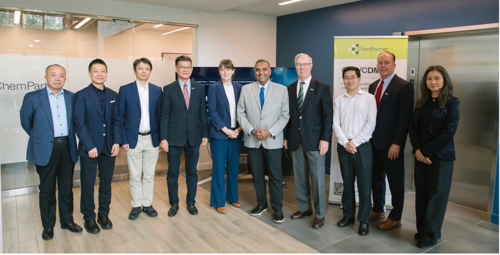 ChemPartner and BioBay leaders with Commonwealth representatives at the Arsenal Innovation Center grand opening