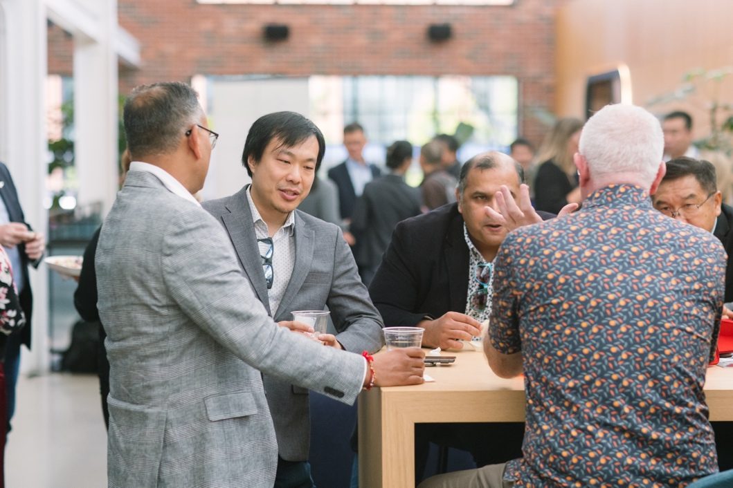 Guests in conversation at a Discovery Lounge