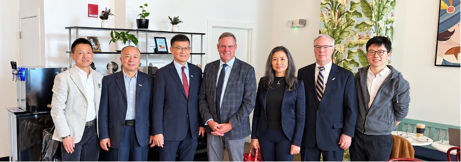 Massachusetts State Representative John J. Lawn Jr. with ChemPartner leaders during the Boston Center of Excellence anniversary